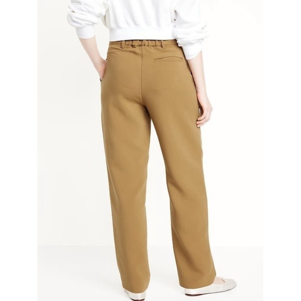 NWT Old Navy Taylor Trouser Wide Leg Pants Women XXL Brown Extra High Rise - Picture 2 of 10